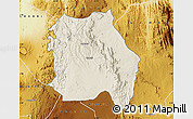 Shaded Relief Map of LORROKI, physical outside