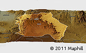 Physical Panoramic Map of LORROKI, darken