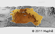 Physical Panoramic Map of LORROKI, desaturated