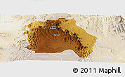 Physical Panoramic Map of LORROKI, lighten
