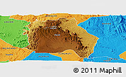 Physical Panoramic Map of LORROKI, political outside