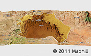 Physical Panoramic Map of LORROKI, satellite outside