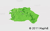 Political Panoramic Map of LORROKI, cropped outside