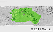 Political Panoramic Map of LORROKI, lighten, desaturated