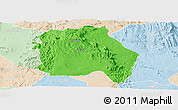 Political Panoramic Map of LORROKI, lighten