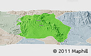 Political Panoramic Map of LORROKI, lighten, semi-desaturated