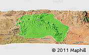 Political Panoramic Map of LORROKI, satellite outside