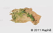 Satellite Panoramic Map of LORROKI, cropped outside