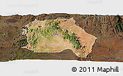 Satellite Panoramic Map of LORROKI, darken