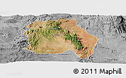 Satellite Panoramic Map of LORROKI, desaturated