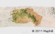 Satellite Panoramic Map of LORROKI, lighten