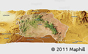 Satellite Panoramic Map of LORROKI, physical outside