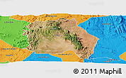 Satellite Panoramic Map of LORROKI, political outside
