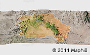 Satellite Panoramic Map of LORROKI, semi-desaturated