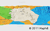 Shaded Relief Panoramic Map of LORROKI, political outside