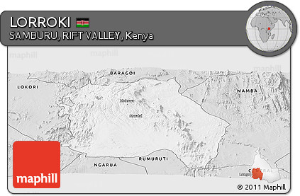 Silver Style Panoramic Map of LORROKI