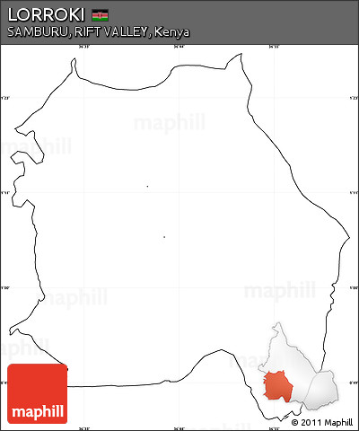 Blank Simple Map of LORROKI, cropped outside, no labels