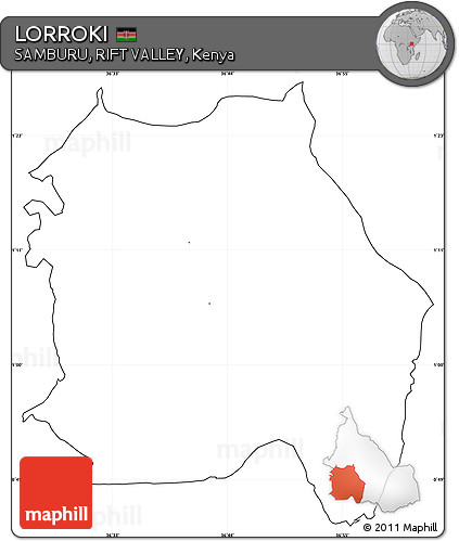 Blank Simple Map of LORROKI, cropped outside, no labels
