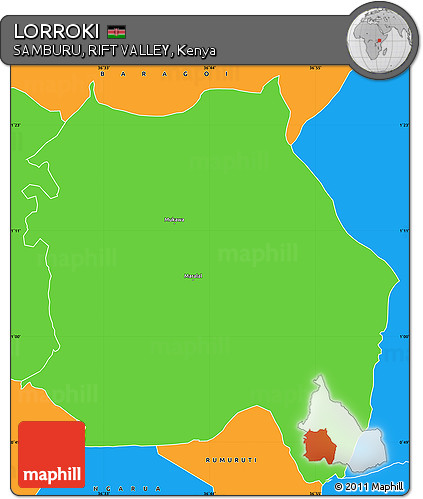 Political Simple Map of LORROKI