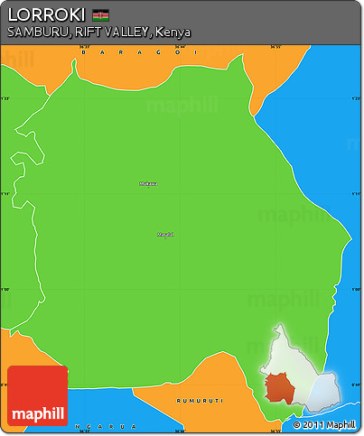 Political Simple Map of LORROKI