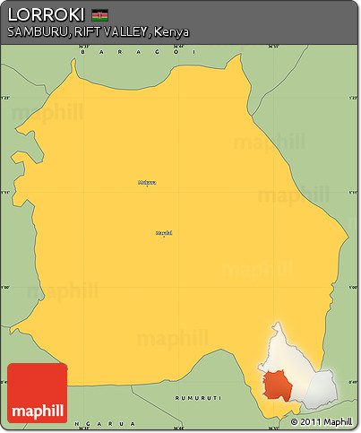 Savanna Style Simple Map of LORROKI