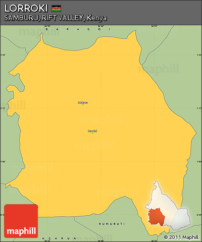Savanna Style Simple Map of LORROKI