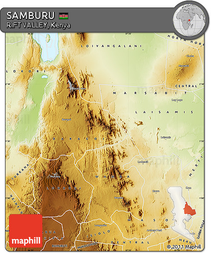 Physical Map of SAMBURU