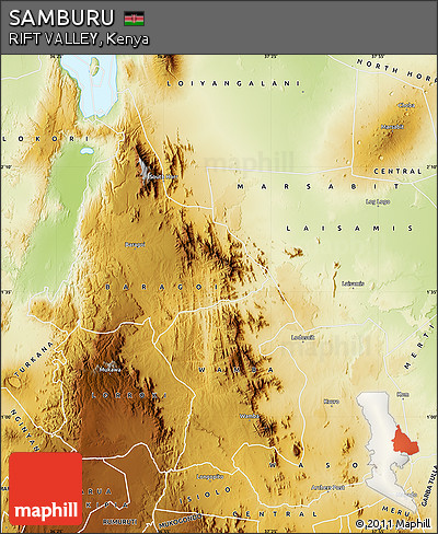 Physical Map of SAMBURU