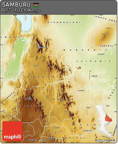 Physical Map of SAMBURU