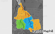 Political Map of SAMBURU, darken, desaturated