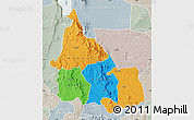 Political Map of SAMBURU, lighten, semi-desaturated