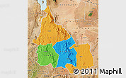 Political Map of SAMBURU, satellite outside