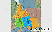 Political Map of SAMBURU, semi-desaturated