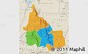 Political Map of SAMBURU, shaded relief outside