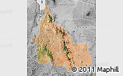 Satellite Map of SAMBURU, desaturated