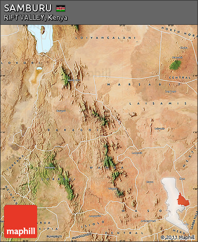 Satellite Map of SAMBURU