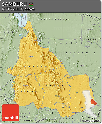 Savanna Style Map of SAMBURU