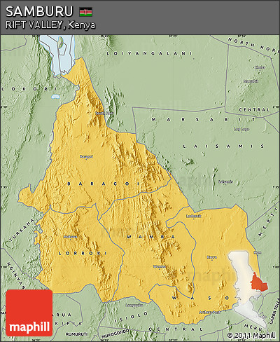 Savanna Style Map of SAMBURU