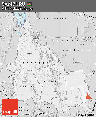 Silver Style Map of SAMBURU