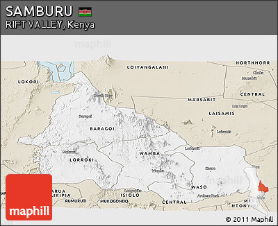 Classic Style Panoramic Map of SAMBURU