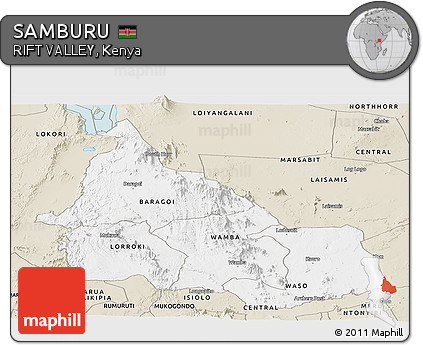 Classic Style Panoramic Map of SAMBURU