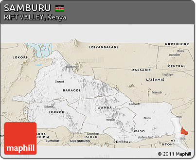 Classic Style Panoramic Map of SAMBURU