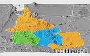 Political Panoramic Map of SAMBURU, desaturated