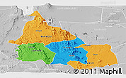 Political Panoramic Map of SAMBURU, lighten, desaturated