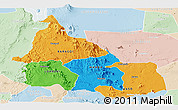 Political Panoramic Map of SAMBURU, lighten