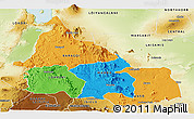 Political Panoramic Map of SAMBURU, physical outside