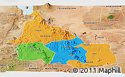 Political Panoramic Map of SAMBURU, satellite outside