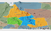 Political Panoramic Map of SAMBURU, semi-desaturated