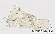Shaded Relief Panoramic Map of SAMBURU, cropped outside