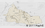 Shaded Relief Panoramic Map of SAMBURU, lighten, desaturated